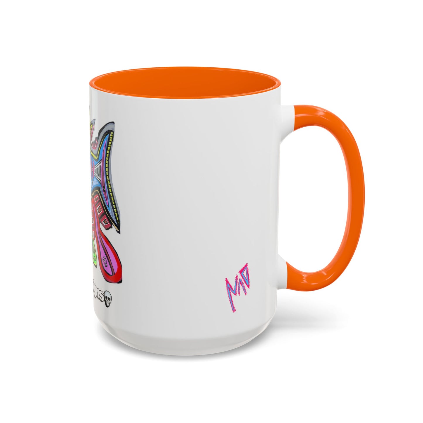 Colorful Shark Attack  Fish Accent Coffee Mug — Bold Nautical Art 11/15oz