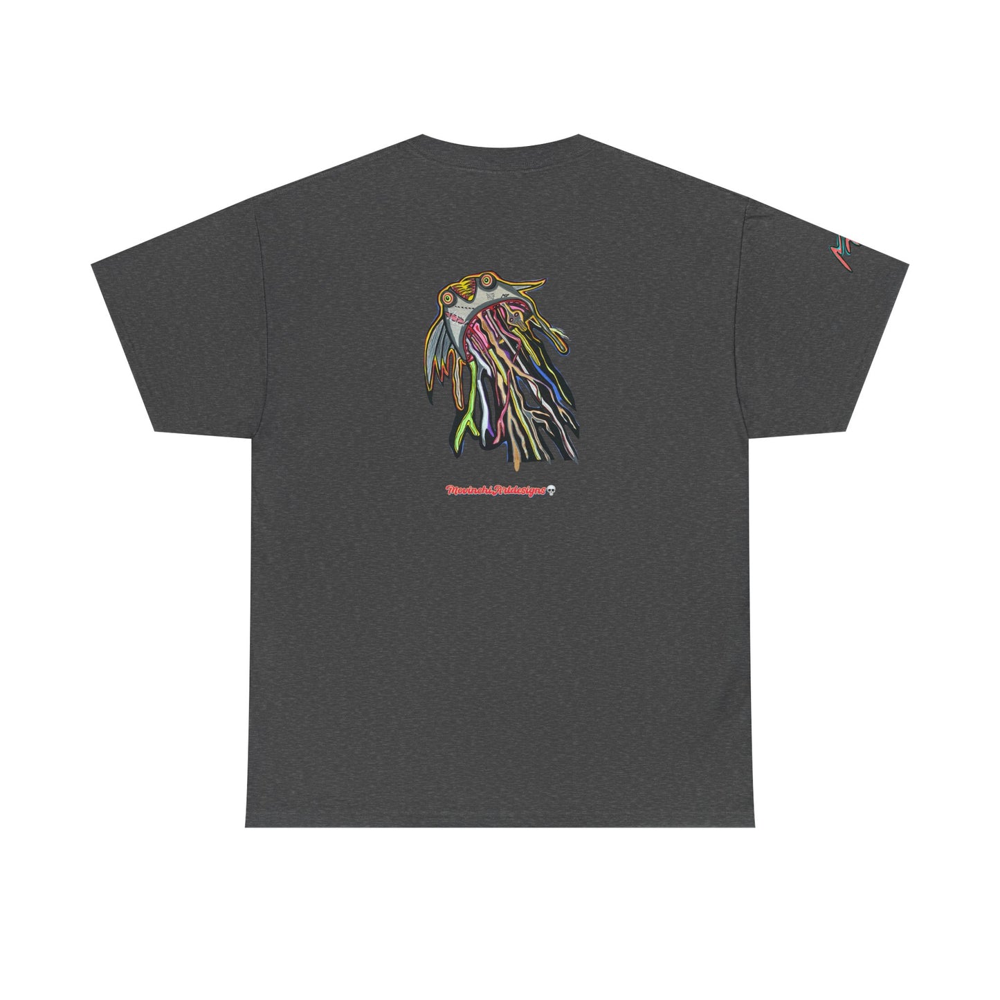 Graphic Tee — Colorful CRAZY TUNA  Illustration Back Print Tee