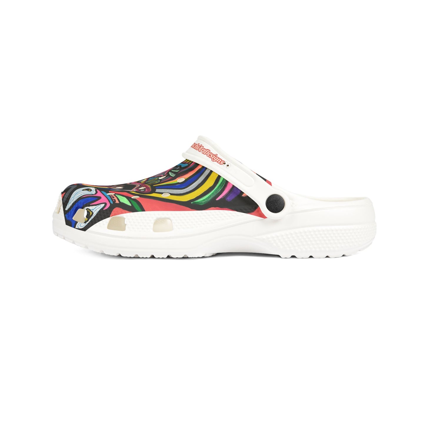 Colorful Abstract CRAZY   Foam Clogs — Vibrant All-Over-Print Slip-On Shoes