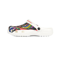 Colorful Abstract CRAZY   Foam Clogs — Vibrant All-Over-Print Slip-On Shoes