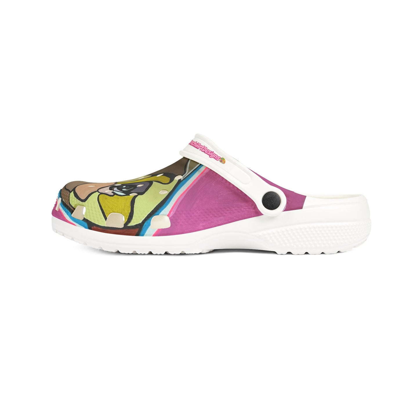 FLOW DOG  Pug Pop Art EVA Foam Clogs — Colorful Cartoon Dog Slip-On Shoes
