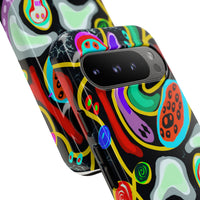 CRAZY4  Abstract Neon Skull Phone Case — Colorful Psychedelic Protective Cover