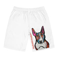 MR. Bull Terrier Swim Shorts — Colorful Pop Art Dog Board Shorts