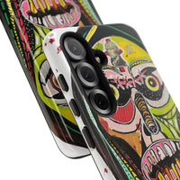 KUNTA.  Abstract Tribal Skull Phone Case — Colorful Street Art Protective Cover
