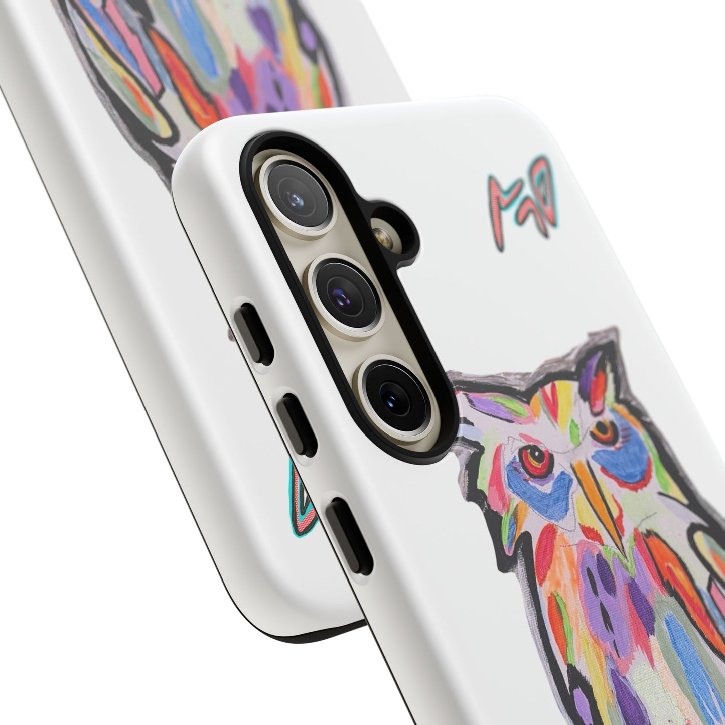 Colorful Owl Phone Case — Artistic Owl Illustration Tough Case