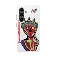 Artistic Crown KING GRAY  Skull Tough Phone Case — Colorful Abstract Guardian Design