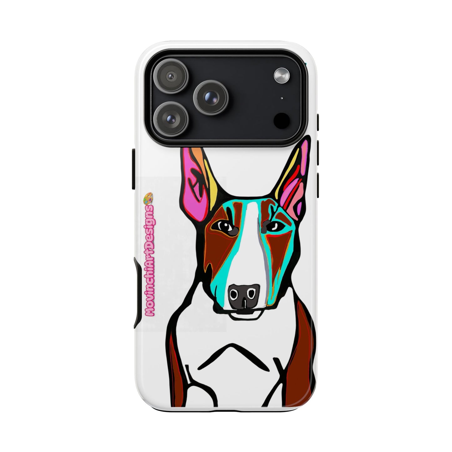 MR Bull Terrier Phone Case — Colorful Pop Art Tough Cases for Dog Lovers