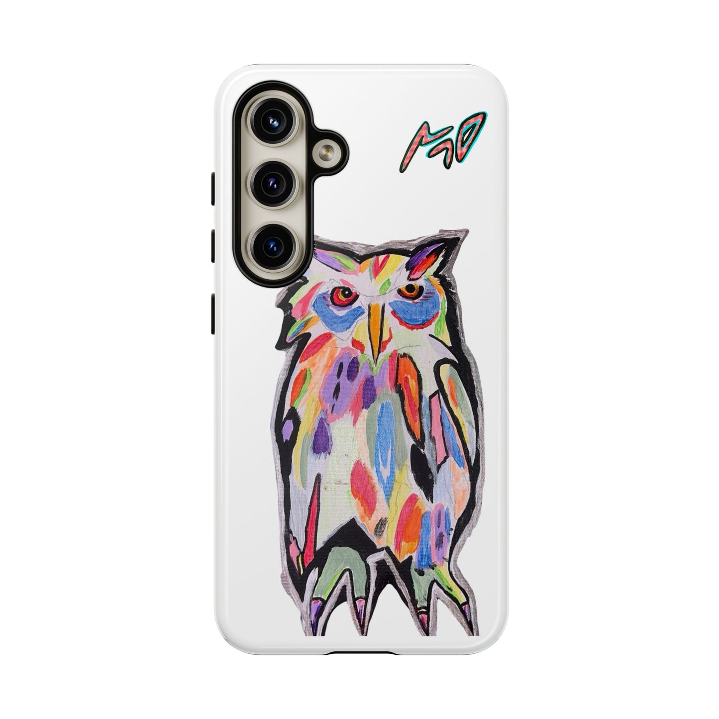 Colorful Owl Phone Case — Artistic Owl Illustration Tough Case