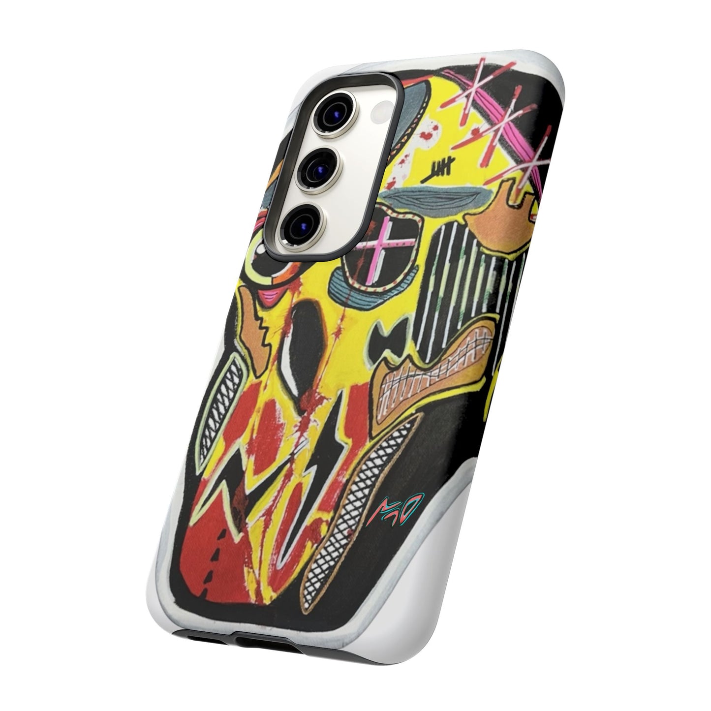 VINCENT.  Skull Riot Phone Case – Colorful Abstract Horror Art Protective Cover