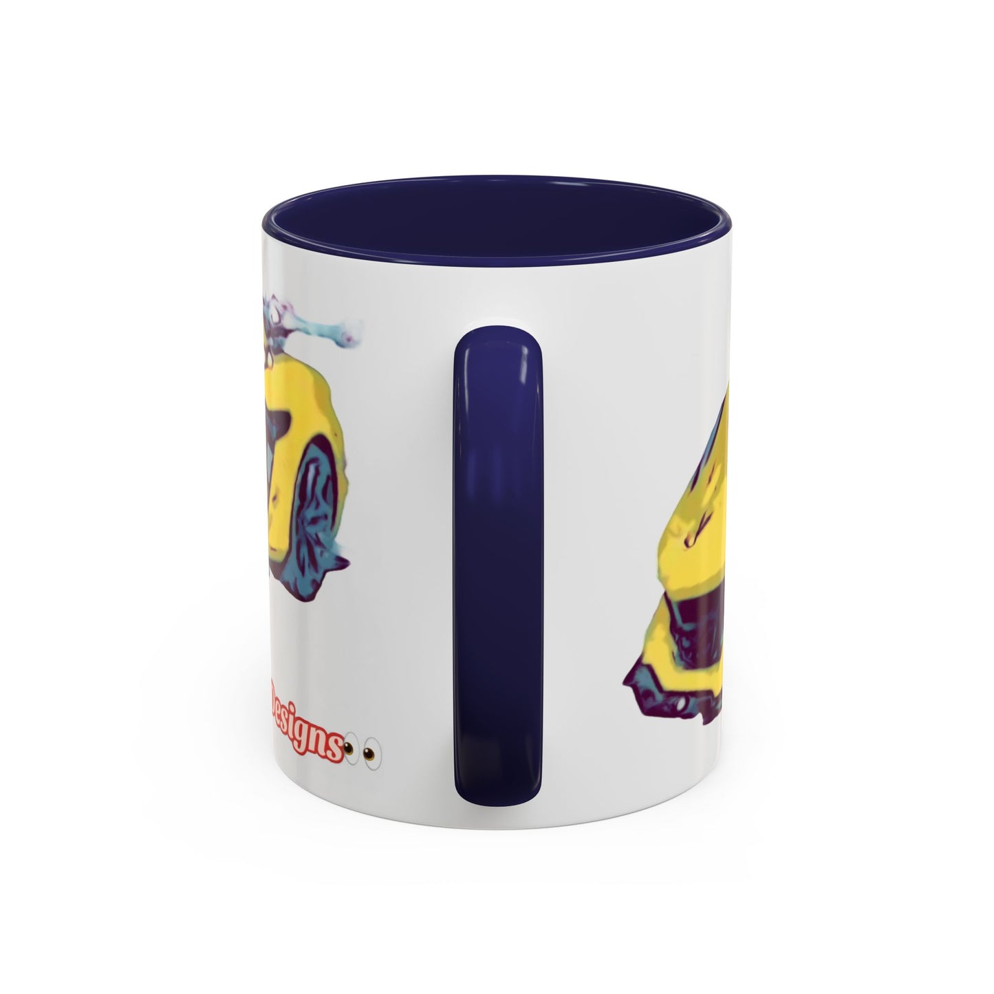 ZR1 Lover Coffee Mug — Yellow Sports Car & Boston Terrier Accent Mug (11/15 oz)