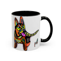 Colorful Pop Art Dog Accent Coffee Mug — Vibrant French Bulldog Design (11/15 oz)