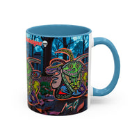 RYDER4.0  Psychedelic Forest Accent Coffee Mug – Colorful Trippy Creature Design (11/15oz)