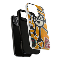 Abstract TAINO  Tribal Art Phone Case – Bold Orange Graphic Protective Cover