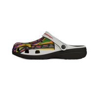 Colorful  VINCENT Skull Art Foam Clogs — EVA Slip-On Garden Shoes