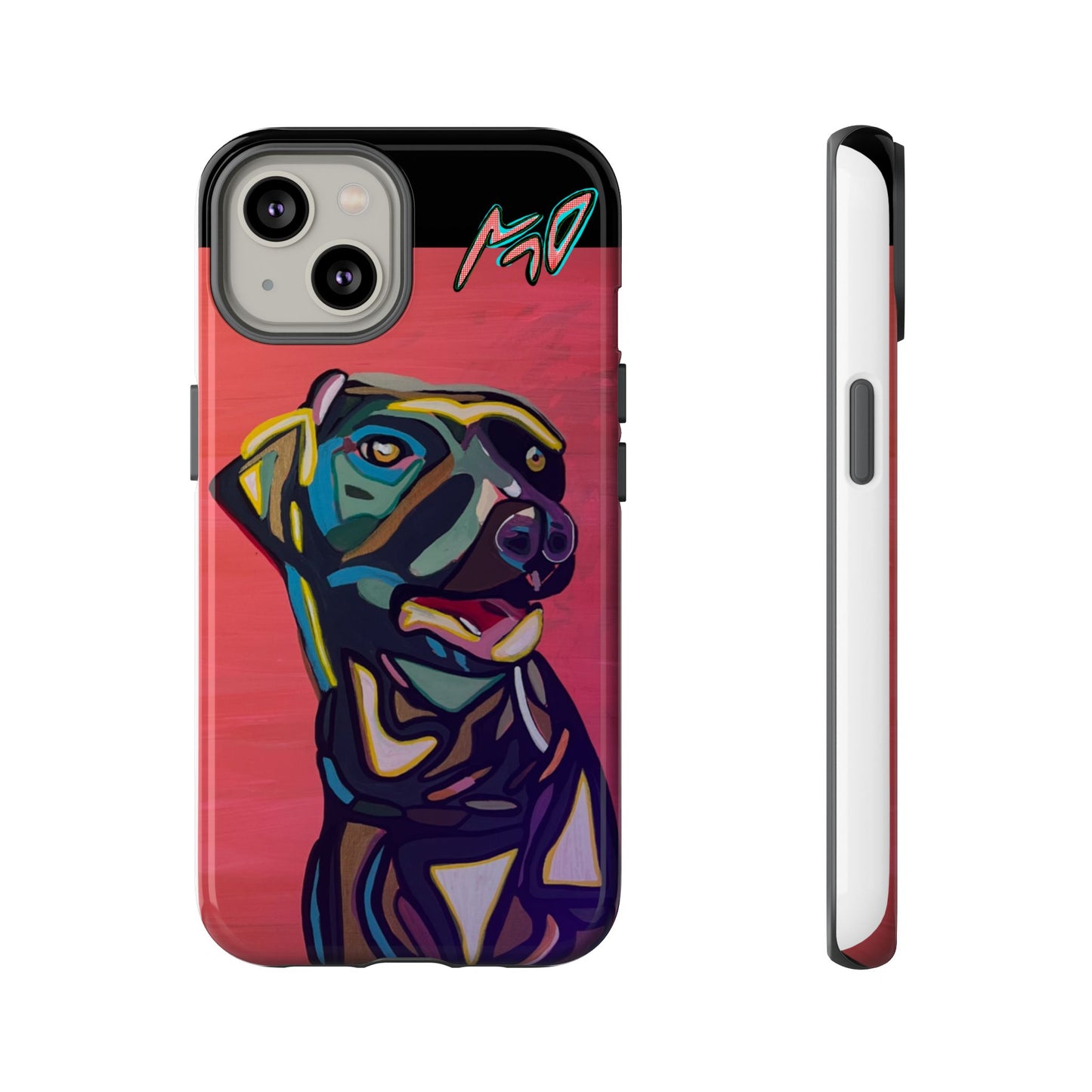 Colorful Pit LABRADOR Tough Phone Case — Vibrant Pop Art Dog Design