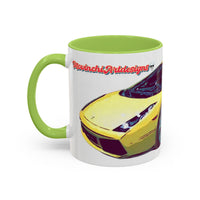 GALLARDO.  Sports Car Coffee Mug — Yellow Supercar Accent Mug (11/15oz)
