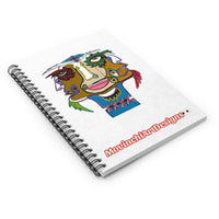 Abstract Colorful TRIPLE  Face Spiral Notebook — Artistic Doodle Journal (MovinchiArtDesigns)