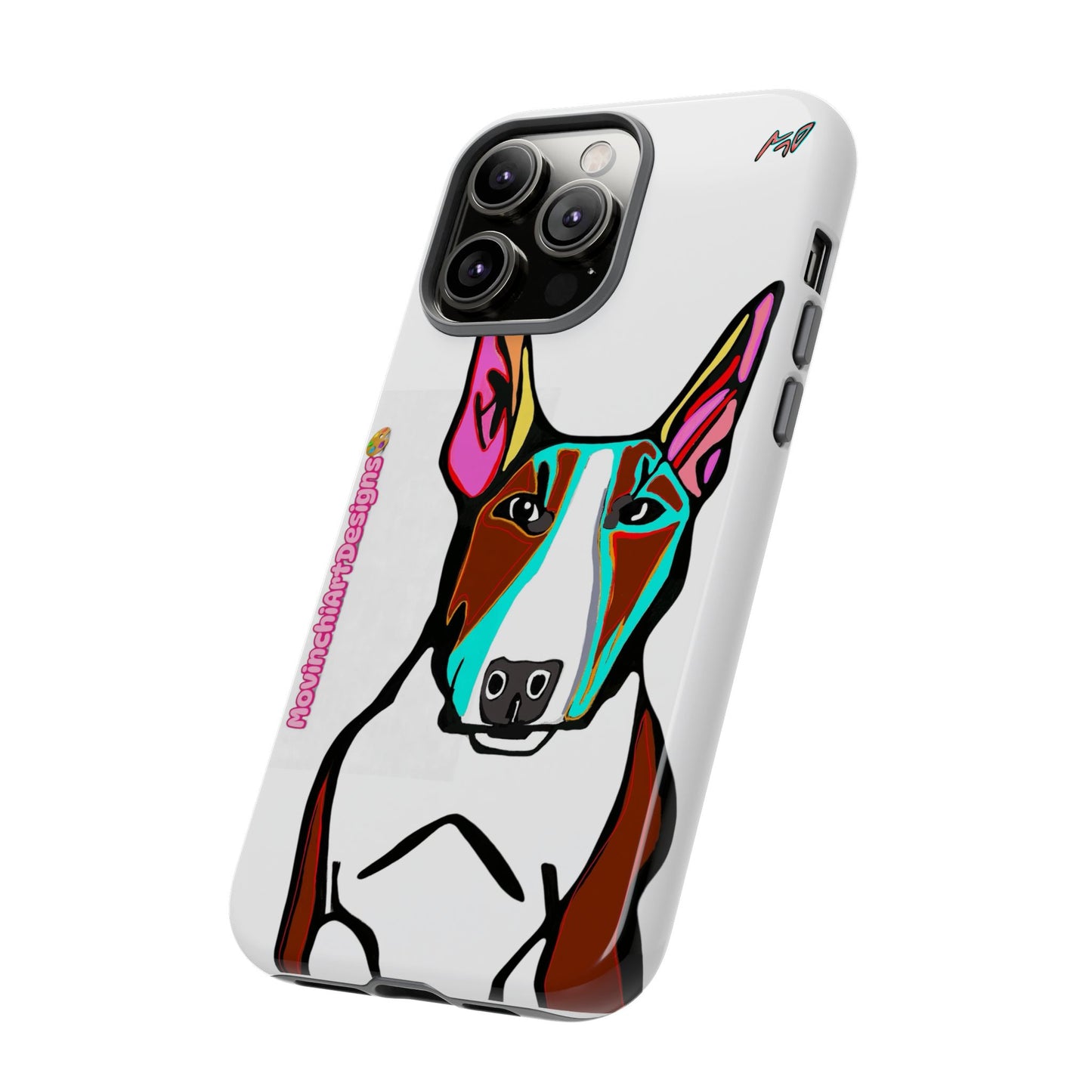 MR Bull Terrier Phone Case — Colorful Pop Art Tough Cases for Dog Lovers