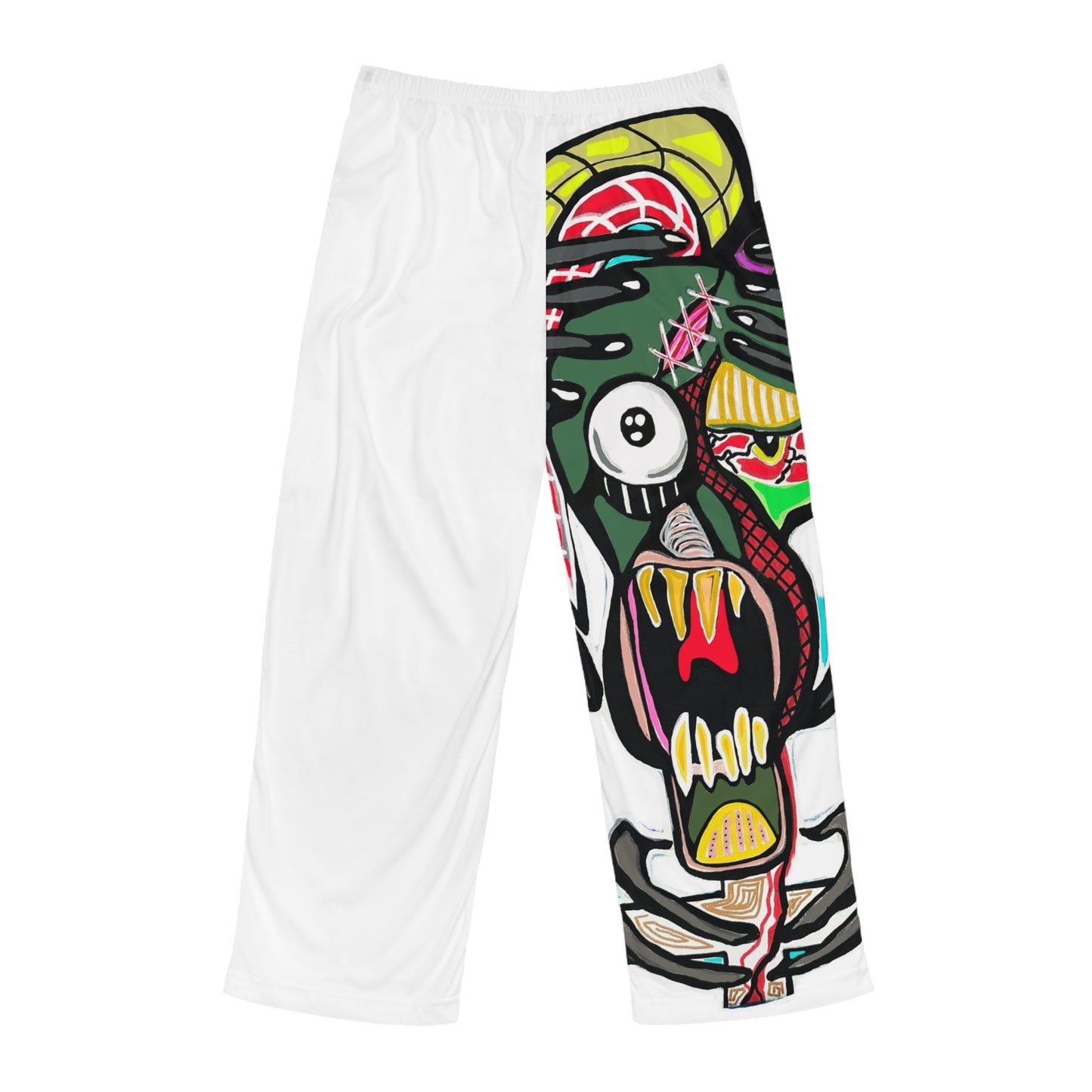 STRESS.  Men's Pajama Pants — Colorful Monster Skull Lounge Sleepwear