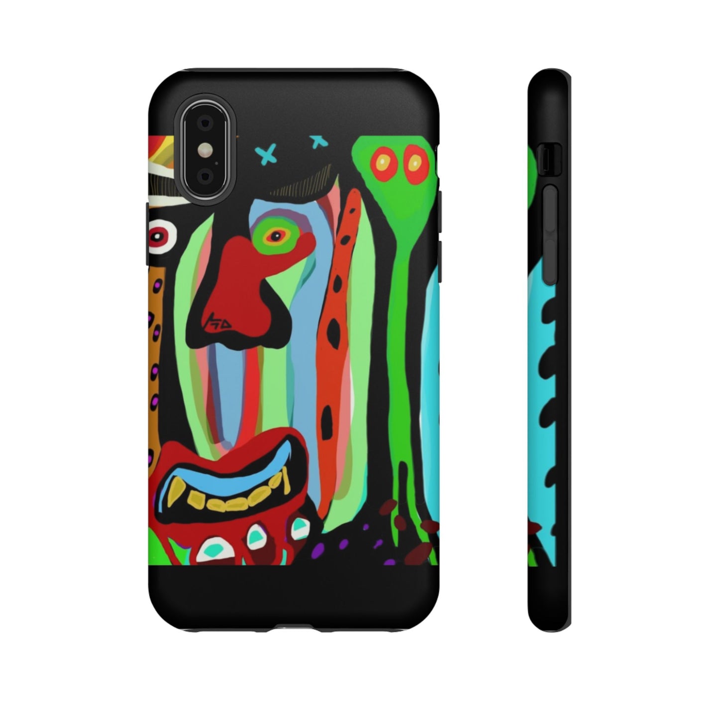 CRAZY.   Tribal Face Phone Case — Colorful Modern Art iPhone Cover