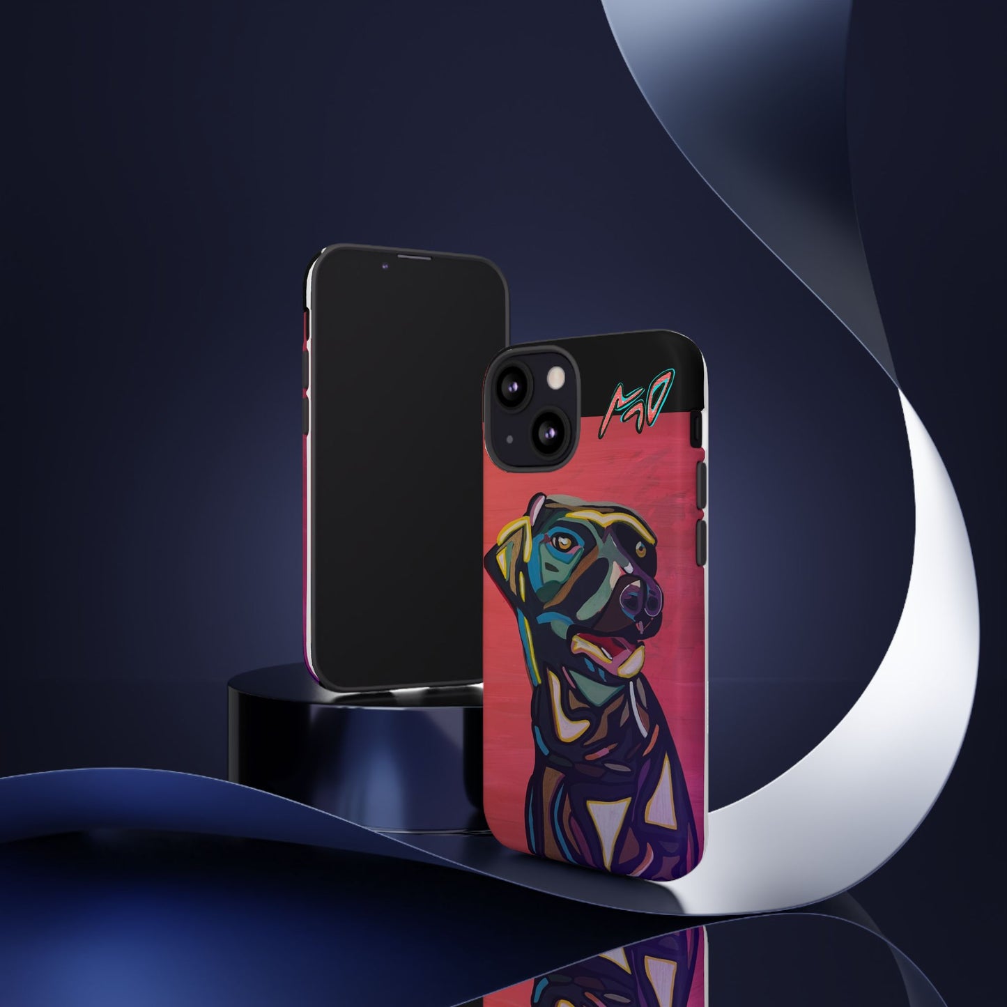 Colorful Pit LABRADOR Tough Phone Case — Vibrant Pop Art Dog Design