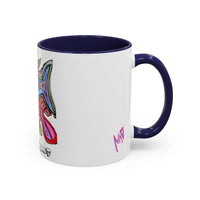 Colorful Shark Attack  Fish Accent Coffee Mug — Bold Nautical Art 11/15oz