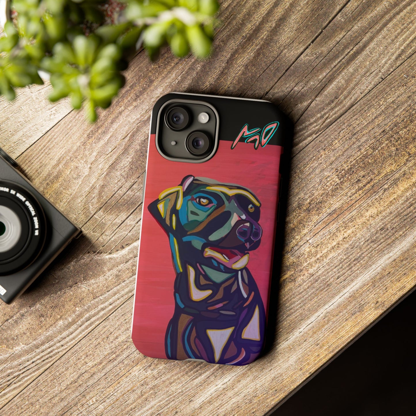 Colorful Pit LABRADOR Tough Phone Case — Vibrant Pop Art Dog Design