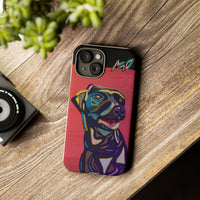 Colorful Pit LABRADOR Tough Phone Case — Vibrant Pop Art Dog Design