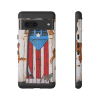 Puerto Rican Flag Phone Case - Rustic Coquí Door Design Tough Case
