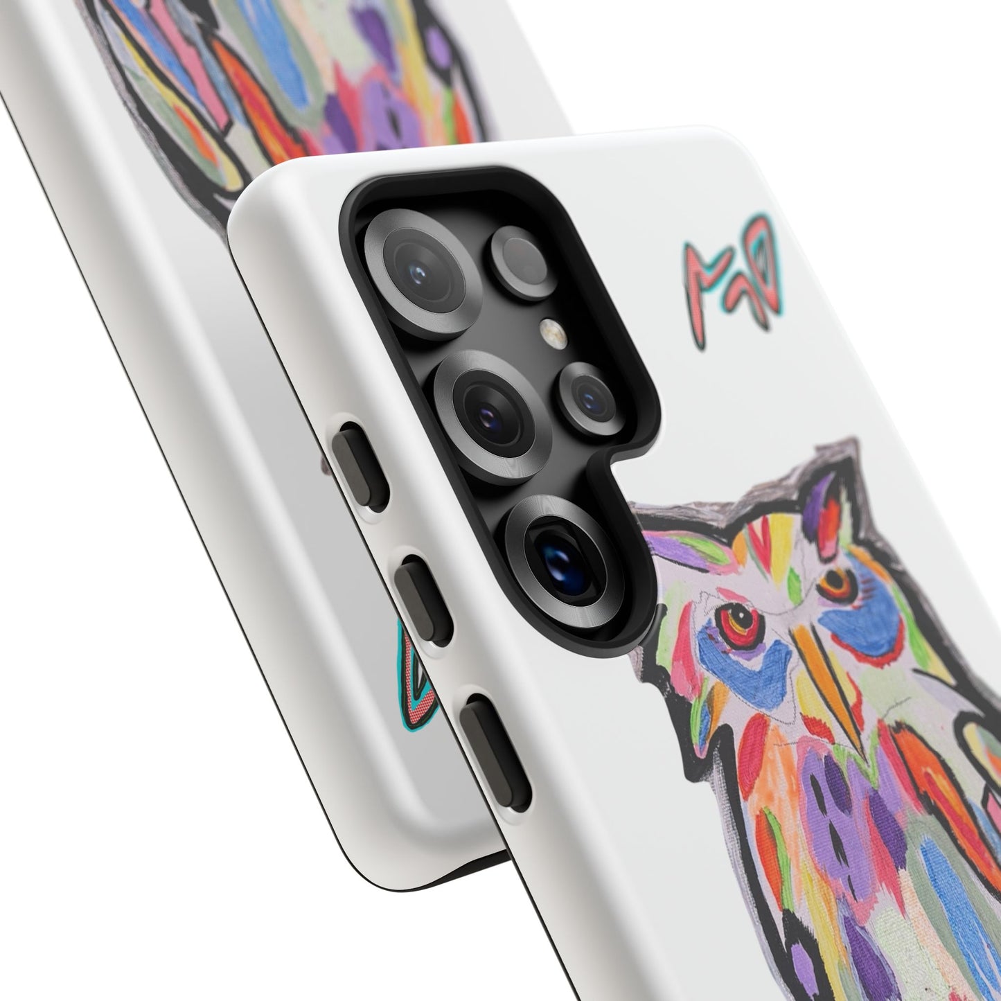 Colorful Owl Phone Case — Artistic Owl Illustration Tough Case
