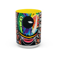 Abstract Street-Art Eye Coffee Mug — Colorful Graffiti Accent Mug (11/15 oz)