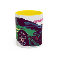 Coffee Mug —ECLIPSE  Neon Sports Car Design with "MovinchiArtDesigns" Logo