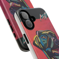 Colorful Pit LABRADOR Tough Phone Case — Vibrant Pop Art Dog Design