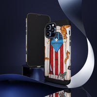 Puerto Rican Flag Phone Case - Rustic Coquí Door Design Tough Case
