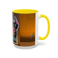 Colorful Doberman Accent Coffee Mug — Vibrant Dog Portrait Ceramic Mug (11/15oz)