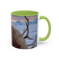KING OF THE WORLD Royal Portrait Accent Coffee Mug – King in Fur Coat Design (11/15oz)