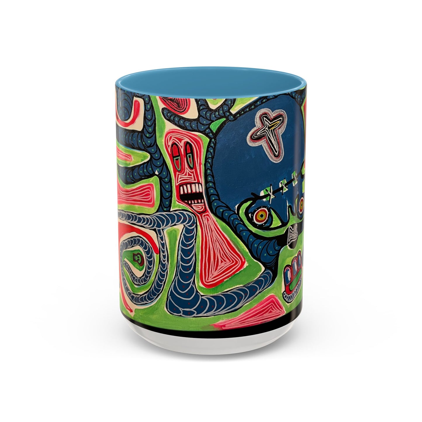 AFTER LIFE2.0  Abstract Neon Doodle Coffee Mug — Colorful Surreal Art Accent Mug (11/15oz)