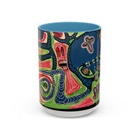AFTER LIFE2.0  Abstract Neon Doodle Coffee Mug — Colorful Surreal Art Accent Mug (11/15oz)