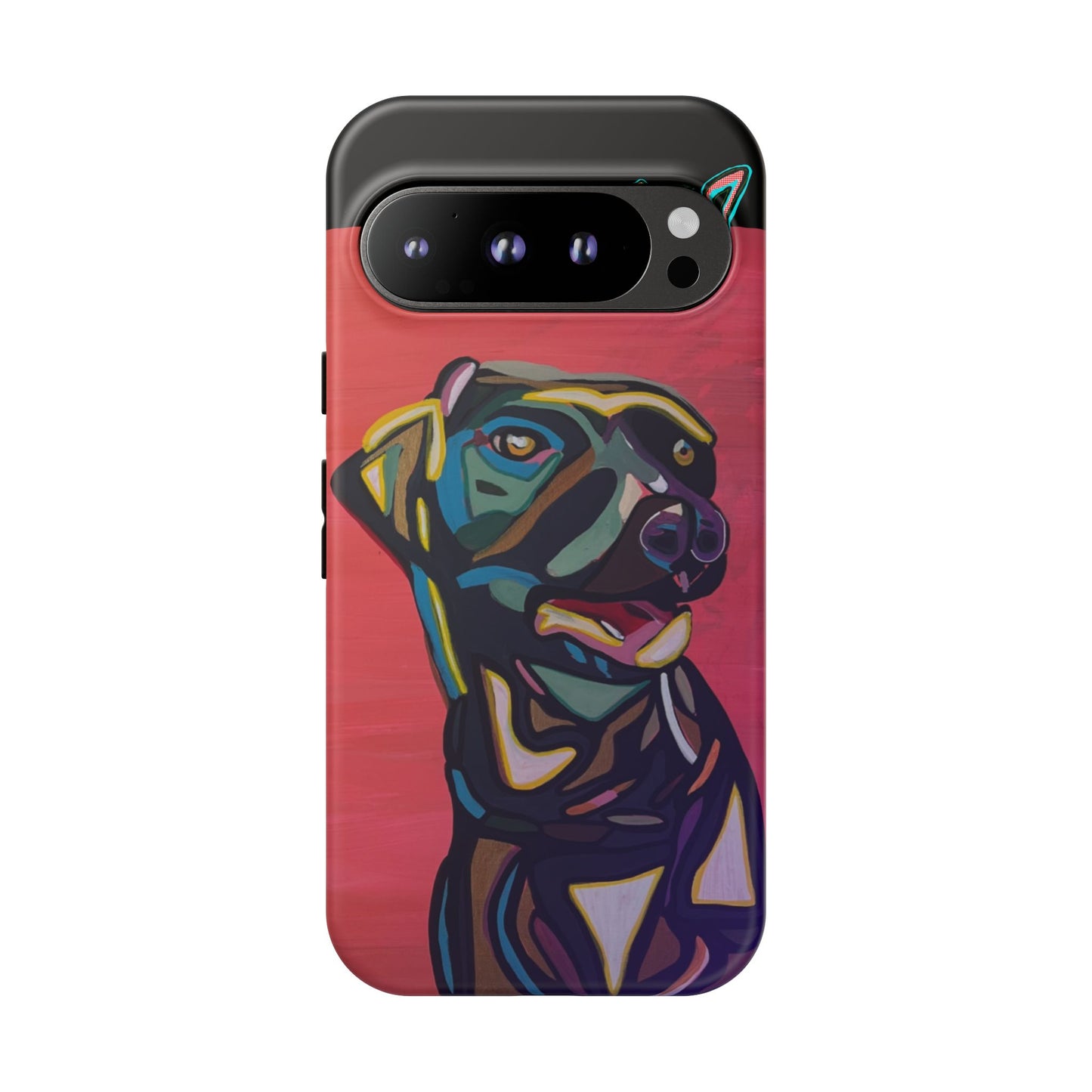 Colorful Pit LABRADOR Tough Phone Case — Vibrant Pop Art Dog Design