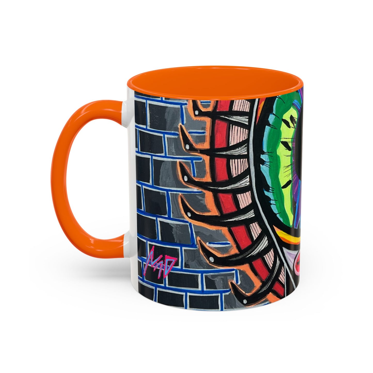 Abstract Street-Art Eye Coffee Mug — Colorful Graffiti Accent Mug (11/15 oz)