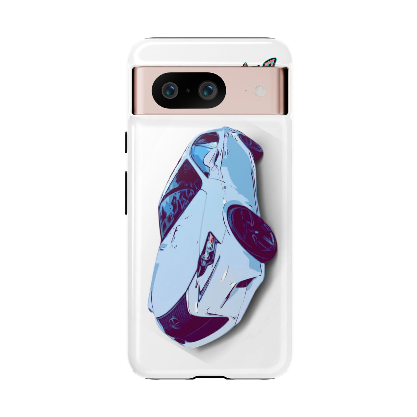 Melvin White Sports Car Phone Case - Retro Pop Art Supercar Protective Tough Case