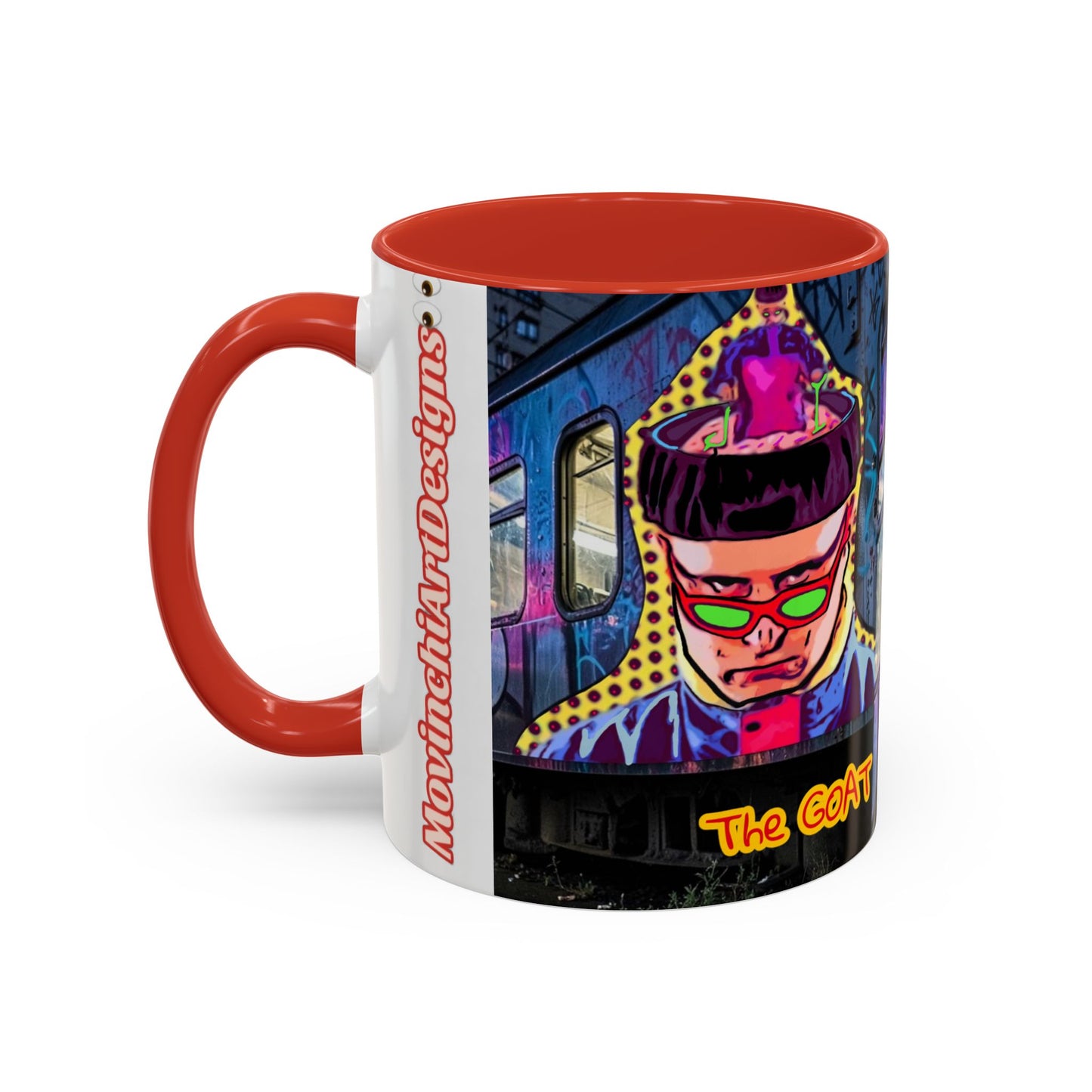 OLIVER TREE "The Goat"Urban Graffiti Coffee Mug — Colorful Retro Subway Art