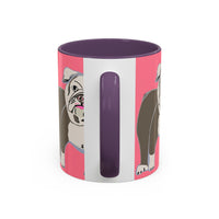 Bulldog Accent Coffee Mug — Cute Pink Dog Lover Mug (11/15oz)