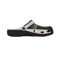HEART ATTACK  Abstract Neon Clog Shoes – Colorful Psychedelic EVA Foam Clogs