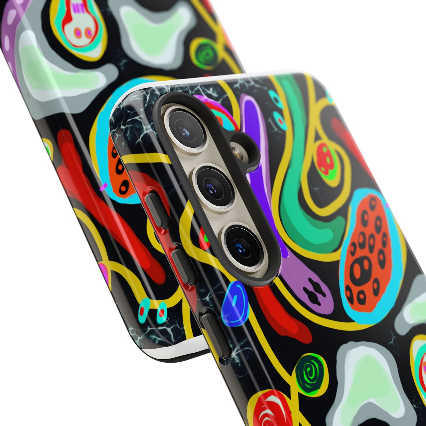 CRAZY4  Abstract Neon Skull Phone Case — Colorful Psychedelic Protective Cover