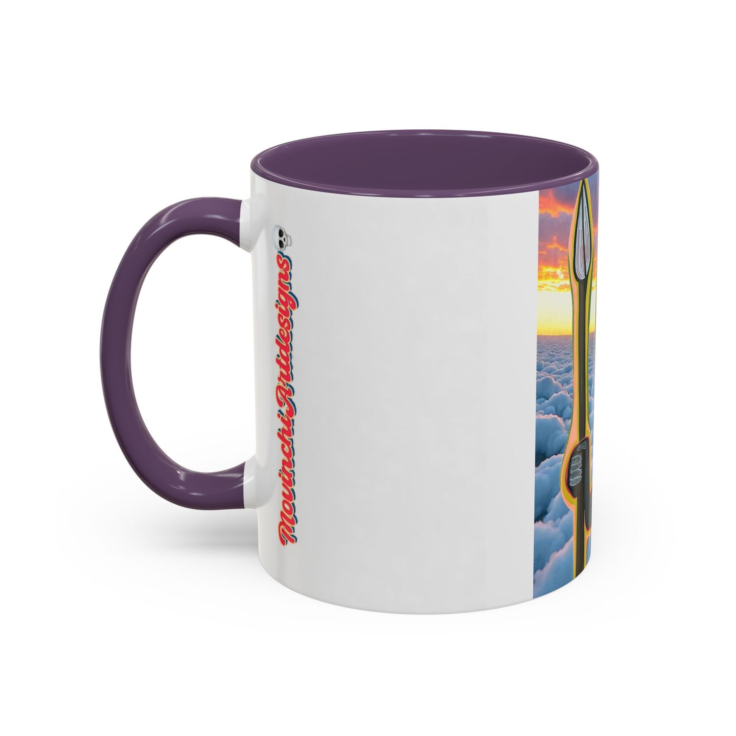 Surreal VINCENT Tribal Warrior Accent Coffee Mug — Colorful Skull Art 11/15oz