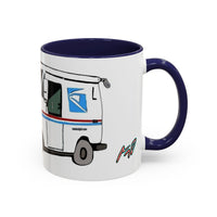 LLV Postal Service Mail Truck Accent Coffee Mug — Retro USPS Delivery Van Illustration (11/15oz)