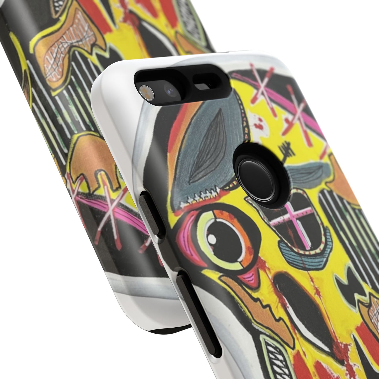 VINCENT.  Skull Riot Phone Case – Colorful Abstract Horror Art Protective Cover