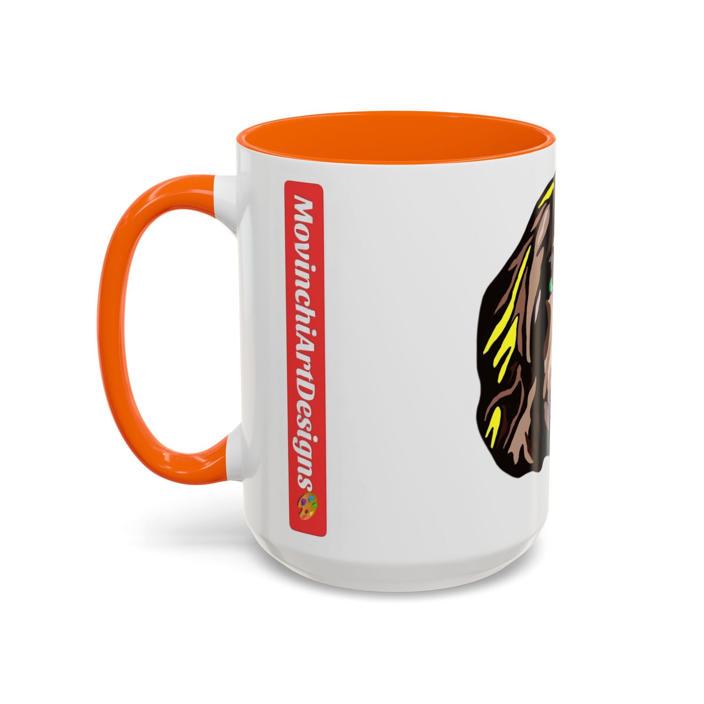 MR COCKER Dog Portrait Accent Coffee Mug — Brown Spaniel Art Mug (11/15oz)