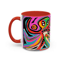 Abstract Neon octopussy Coffee Mug — Colorful Pop Art Accent Mug (11/15oz)